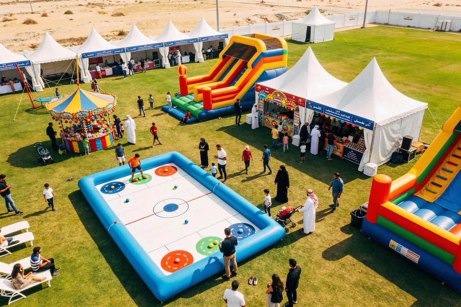 Games zone at a corporate family day in Dubai