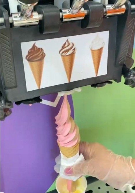 Ice cream station with cones and cups for hire in Dubai