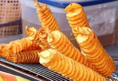 Tabletop potato spiral station for hire in Dubai